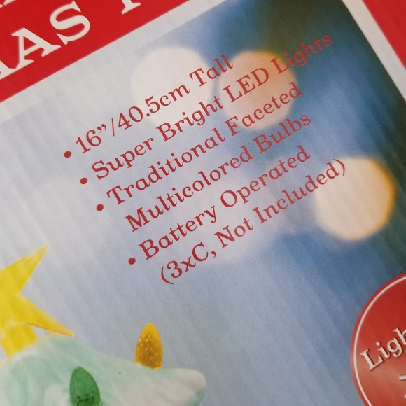 ❗Mr. Christmas Tiffany Blue Retro 16" Ceramic Tree with Lights❗ - Picture 4 of 8